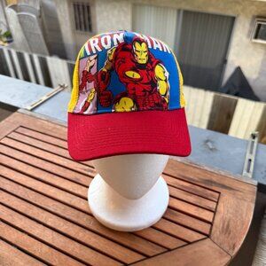Iron Man New Era Marvel Comics Trucker Cap Red & Yellow Adjustable Mesh Snapback
